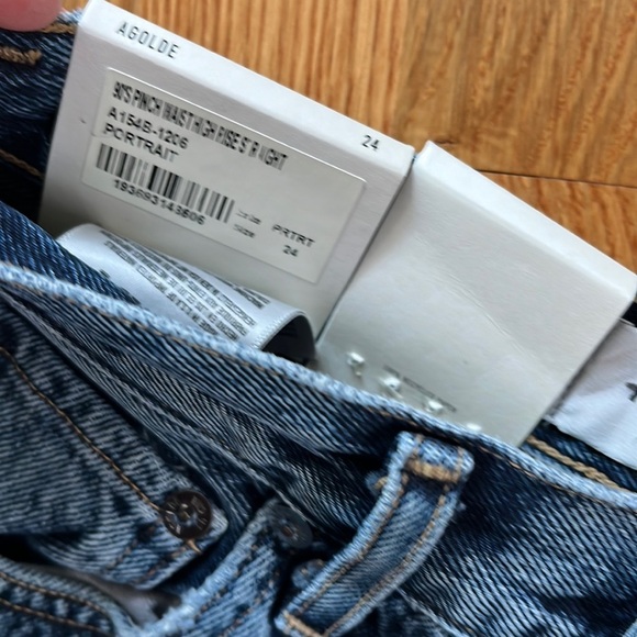 NWT AGolde 90’sPinch Waist High Rise Straight Size 24 - Picture 10 of 17